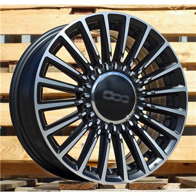 R16x6.5  4X98  ET  35  58.1  Y1210  Black Polished (MB)  For FIAT  (P+Z7)  (NEW Model 500)