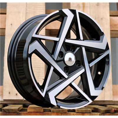 R16x6.5  4X100  ET  45  54.1  Y1237  Black Polished (MB)  For HYUNDAI  (K4)