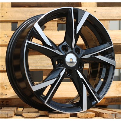 R18x7.5  5X112  ET  48  57.1  Y1241  Black Polished (MB)  For SKODA  (K4)  (NEW Model)
