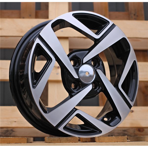 R14x5  4X100  ET  41  54.1  Y1245  Black Polished (MB)  For HYUNDAI  (R)