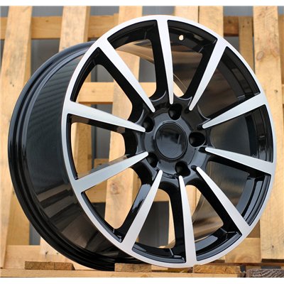 R20x9.5  5X130  ET  45  71.5  1067  Black Polished (MB)  For PORSCHE  (P)  (Rear+Front)