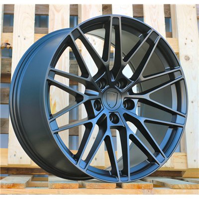 R21x8.5  5X130  ET  27  66.5  3S1324  Black Half Matt (BLHM)  For PORSCHE  (M)  (NEW Macan II (XAB) HYBRID FORGED Rear+Front)