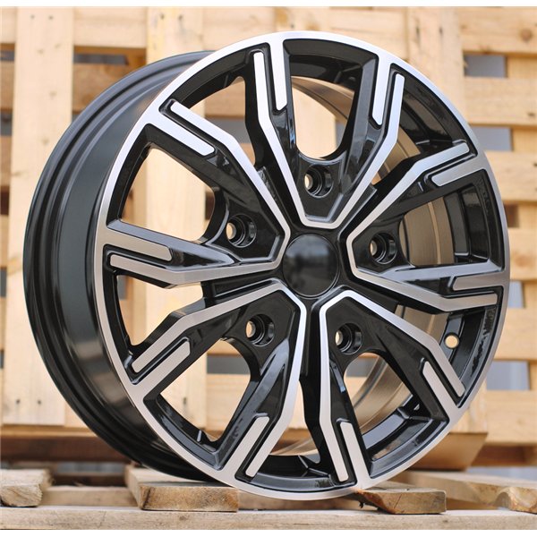 R16x6.5  5X118  ET  45  71.1  6408  Black Polished (MB)  For RACINGLINE  (K8)  (HYBRID FORGED (max 1250kg))