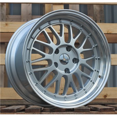 R18x9  5X120  ET  35  72.6  A1025  (KS014)  Silver Shining+Polished Lip (SSPL)  For RACINGLINE  (M)  (BBS Style Rear+Front)