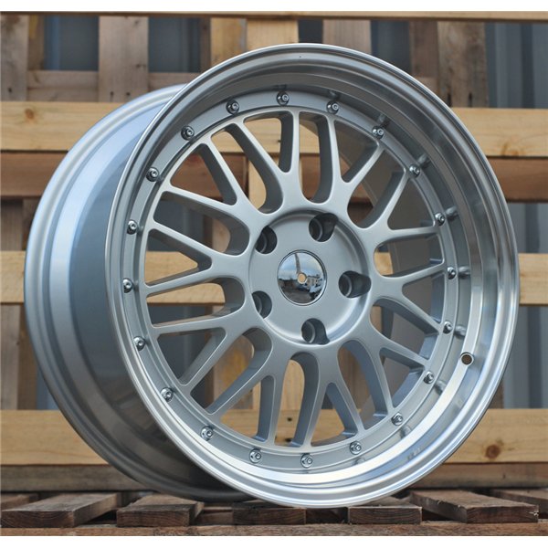 R18x9  5X120  ET  35  72.6  A1025  (KS014)  Silver Shining+Polished Lip (SSPL)  For RACINGLINE  (M)  (BBS Style Rear+Front)