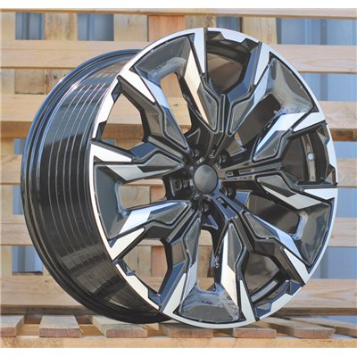 R20x10  5X112  ET  46  66.6  A5915  (YF5716)  Black Polished (MB)  For BMW  (M)  (HYBRID FORGED New 5 Series VIII / i5 (G60/G61/