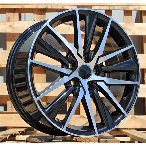 R17x7  5X114.3  ET  43  60.1  B1638  (FBX224)  Black Polished (MB)  For TOYOTA  (M)  (HYBRID FORGED)