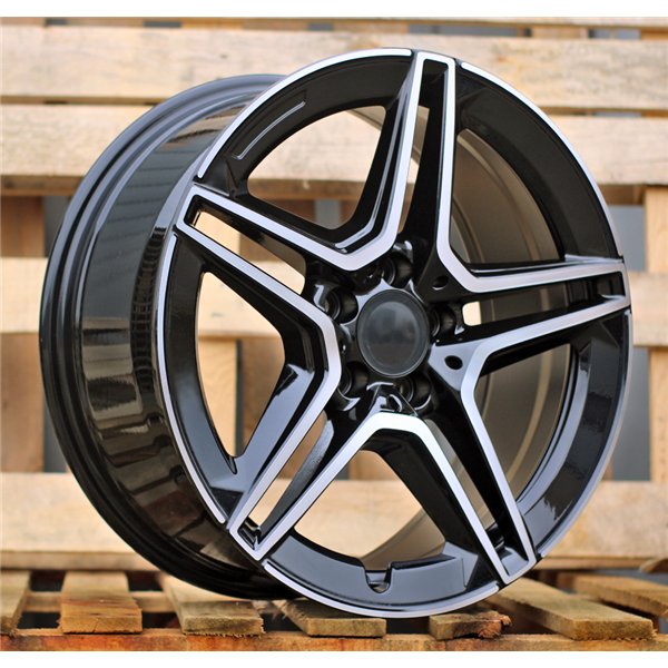 R18x8  5X112  ET  40  66.6  FBX142  Black Polished (MB)  For MERCEDES  (K8+Z7)  (HYBRID FORGED)