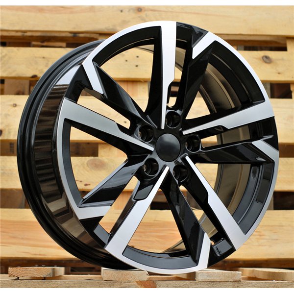 R17x7  5X112  ET  40  57.1  FBX254  Black Polished (MB)  For SKODA  (Z5+Z7)  (HYBRID FORGED)