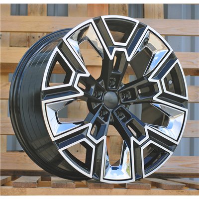R20x10  5X112  ET  46  66.6  HF5220  Black Polished (MB)  For BMW  (Z6+K3)  (HYBRID FORGED Rear+Front)