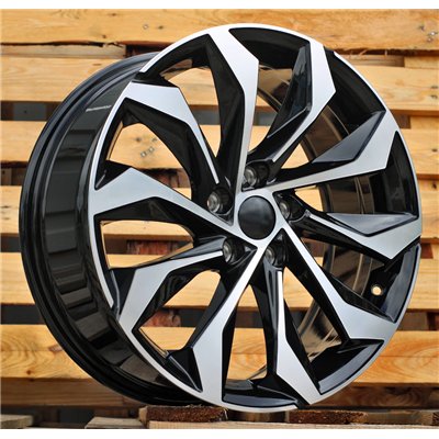 R19x8  5X112  ET  41  57.1  I1139  Black Polished (MB)  For SKODA  (M)  (Kodiaq New Model)