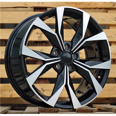 R18x7.5  5X114.3  ET  45  67.1  I5627  Black Polished (MB)  For RACINGLINE  (M)  ((AKC 90 Eur))