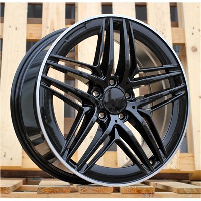 R19x8  5X112  ET  52  66.6  IN3517F  Black+Polished Lip (BLPL)  For MERCEDES  (Z7)  (HYBRID FORGED V-Class/Vito (max 1075kg))