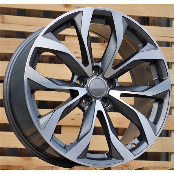 R17x7.5  5X112  ET  40  66.5  XF562  Grey Polished (MG)  For AUDI  (R)
