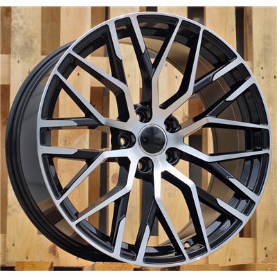 R20x9  5X112  ET  35  66.5  XFE30  (FBX342)  Black Polished (MB)  For AUDI  (M)  (HYBRID FORGED)