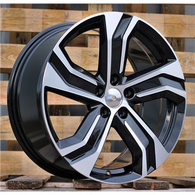 R19x8  5X108  ET  42.5  63.3  Y0143  Black Polished (MB)  For VOLVO  (M)