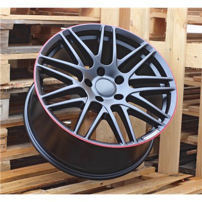 R20x9.5  5X130  ET  50  84.1  8102  Black Half Matt+Red Lip (BLHMRL)  For MERCEDES  (K3)  (STYLE BRABUS (AKC 135 Eur))