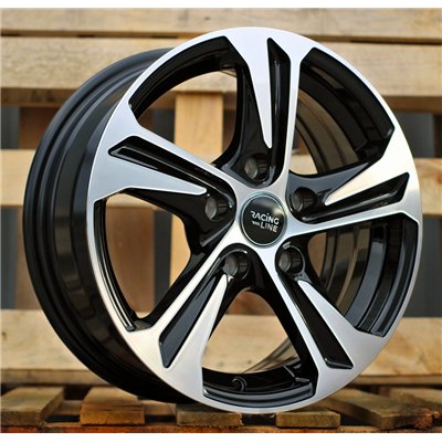 R16x6.5  5X105  ET  39  56.6  B1242  Black Polished (MB)  For RACINGLINE  (R)