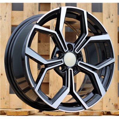 R17x7.5  5X112  ET  40  57.1  B5952  (IN5563)  Black Polished (MB)  For VOLKSWAGEN  (K8)
