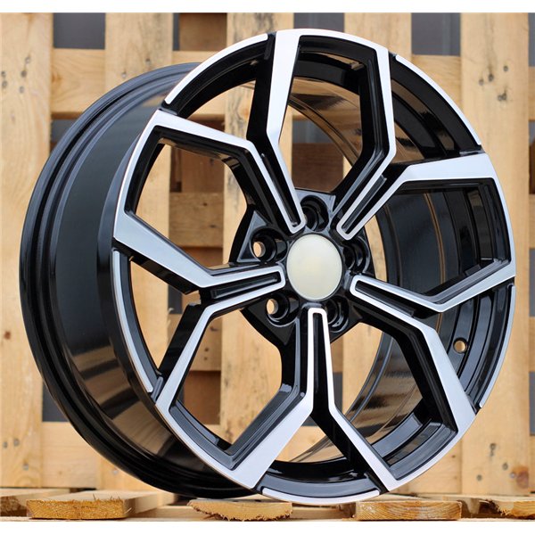 R17x7.5  5X112  ET  40  57.1  B5952  (IN5563)  Black Polished (MB)  For VOLKSWAGEN  (K8)