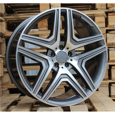 R16x7.5  5X112  ET  38  66.6  BK206  Grey Polished (MG)  For MERCEDES  (R)  ((AKC 65 Eur))