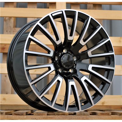 R22x10  5X130  ET  36  84.1  F1070  (FBX349)  Black Polished (MB)  For MERCEDES  (M)  (HYBRID FORGED)
