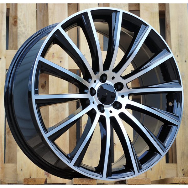 R18x8.5  5X112  ET  43  66.6  B1048  (BK836)  Black Polished (MB)  For MERCEDES  (P+Z4)