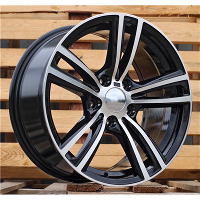 R17x8  5X120  ET  34  72.6  B5739  Black Polished (MB)  For BMW  (L2)  ((AKC 80 Eur))