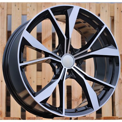 R18x7.5  5X112  ET  45  57.1  B5808  (IN5595)  Black Polished (MB)  For VOLKSWAGEN  (K7)