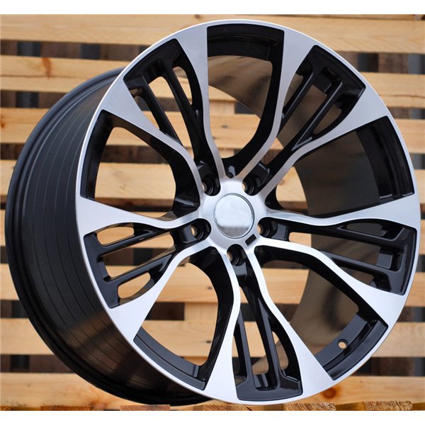 R20x10  5X120  ET  40  74.1  BK851  Black Polished (MB)  For BMW  (K4)  (Rear+Front)