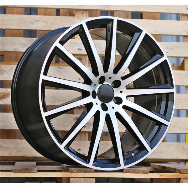 R22x9.5  5X112  ET  45  66.6  H3524F  Black Polished (MB)  For MERCEDES  (Z3)  (HYBRID FORGED Rear+Front)