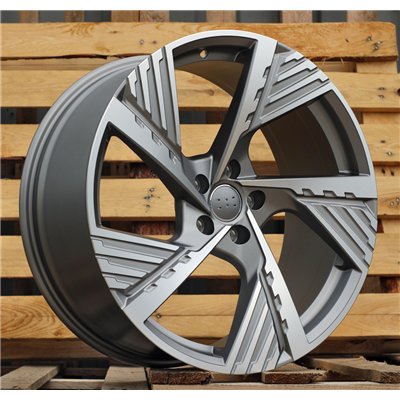 R19x8  5X112  ET  34  66.5  I5639  Grey Polished Half Matt (MGHM)  For AUDI  (P2)  ((AKC 110 Eur))