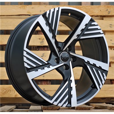 R19x8  5X112  ET  34  66.5  I5639  Black Polished Half Matt (MBHM)  For AUDI  (P2)  ((AKC 110 Eur))