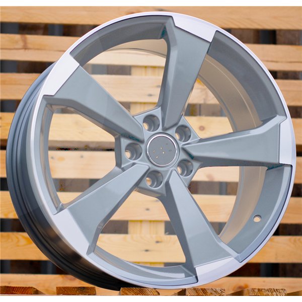 R18x8  5X112  ET  45  66.5  XE351  (IN5436)  Grey Polished Half Matt (MGHM)  For AUDI  (K8+Z3)