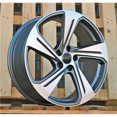 R19x8  5X112  ET  40  66.5  YS1270  (FBX340)  Grey Polished Matt (MGM)  For AUDI  (K3)  (HYBRID FORGED)