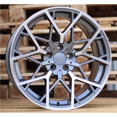 R19x8.5  5X112  ET  26  66.6  B1383  Grey Polished+Powder Coating (MGPC)  For BMW  (P)  (Rear+Front)