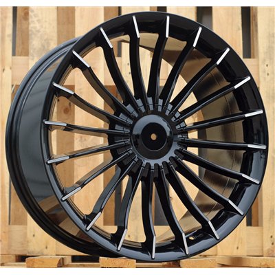 R19x9.5  10X112/120  ET  39  72.6  BK273  Black Polished (MB)  For BMW  (K4+K2+P)  (ALPINA Style Rear+Front)