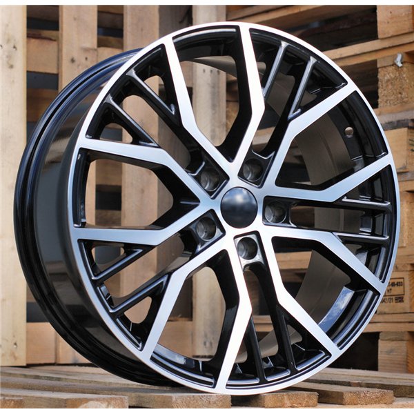 R19x8  5X112  ET  45  57.1  BK713  Black Polished (MB)  For VOLKSWAGEN  (K4+Z4)
