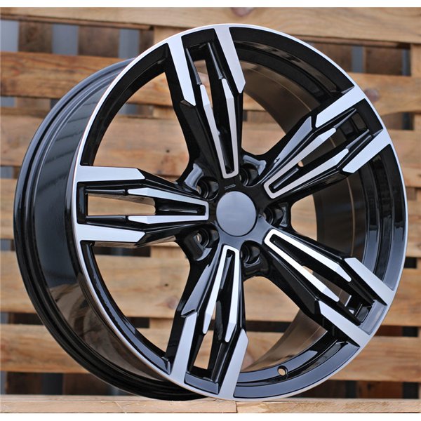R17x8  5X120  ET  20  74.1  BY983  (BK5730)  Black Polished (MB)  For BMW  (R)