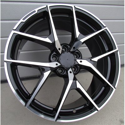 R19x9.5  5X112  ET  43  66.6  XE137  (BY1225)  Black Polished (MB)  For MERCEDES  (P)  (Rear+Front)