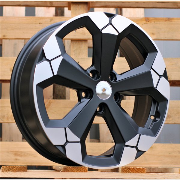 R18x6.5  5X114.3  ET  32  66.1  Y1274  Black Partial Polished Half Matt (BPHM)  For DACIA  (R)  (NEW Model)