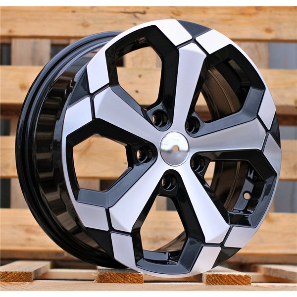 R16x6.5  5X114.3  ET  33  66.1  Y1274  Black Polished (MB)  For DACIA  (K2+P+R)  (NEW Model)