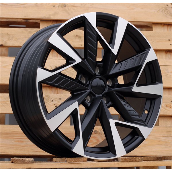 R18x8  5X112  ET  40  57.1  YF0443  Black Polished Half Matt (MBHM)  For CUPRA  (P1)  (HYBRID FORGED)