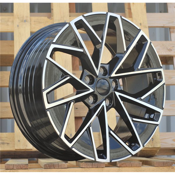 R18x8  5X112  ET  44  57.1  YF0444  Black Polished (MB)  For SKODA  (K7)  (HYBRID FORGED)