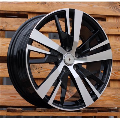 R18x7.5  5X108  ET  49  65.1  YF0448  Black Polished (MB)  For PEUGEOT  (P1)  (HYBRID FORGED)