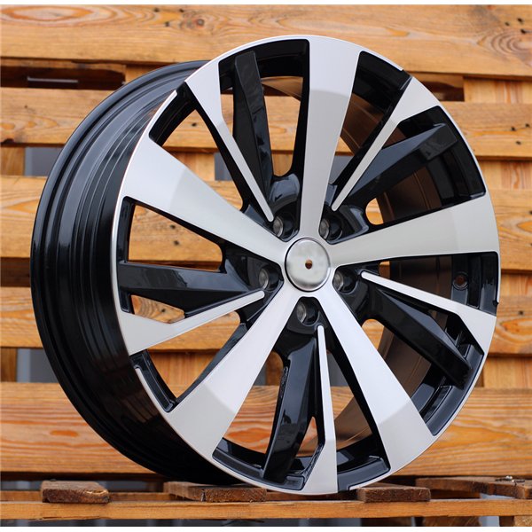 R19x7.5  5X108  ET  42  65.1  YF0449  Black Polished (MB)  For PEUGEOT  (P1)  (HYBRID FORGED)