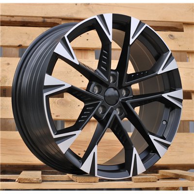 R18x8  5X112  ET  40  57.1  YF1150  Black Polished Half Matt (MBHM)  For CUPRA  (P1)  (HYBRID FORGED)
