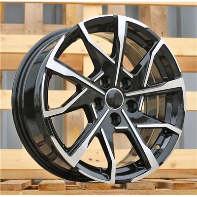 R17x7  5X114.3  ET  38  60.1  YF1159  (A5911)  Black Polished (MB)  For TOYOTA  (P)