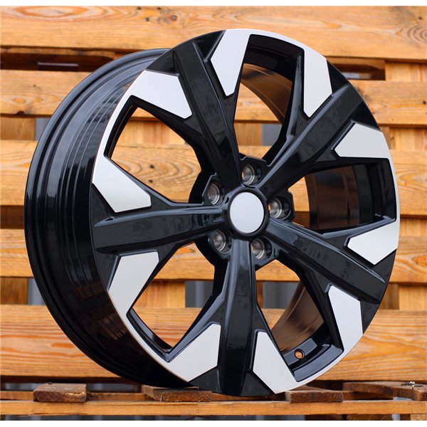 R19x7.5  5X114.3  ET  51  67.1  YF5699  Black Polished (MB)  For KIA  (P1)  (HYBRID FORGED)