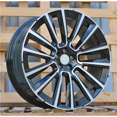 R22x9  5X108  ET  38.5  63.4  YF7076  Black Polished (MB)  For VOLVO  (Z6)  (HYBRID FORGED New Model)